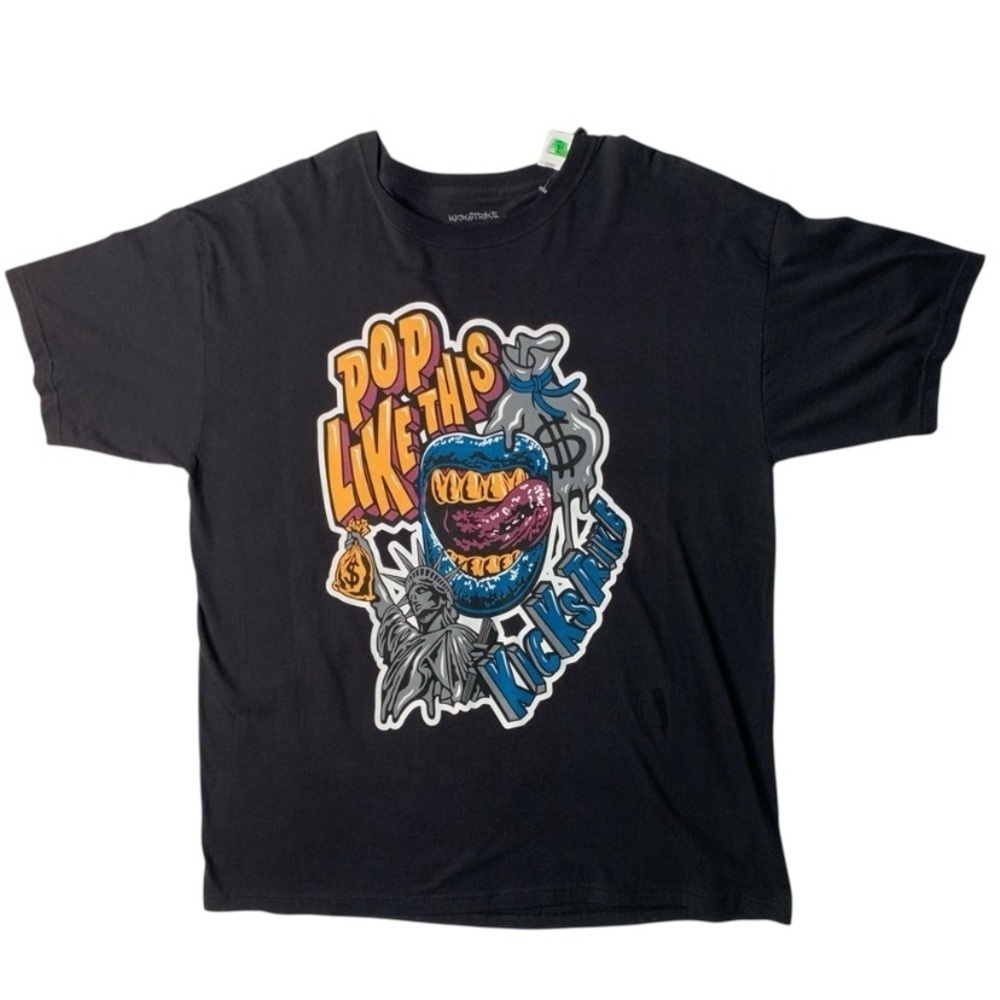 Sz 2xl pop like this tee Black Graphic T-Shirt with Colorful Design